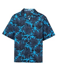 Prada Floral Print Short Sleeved Shirt
