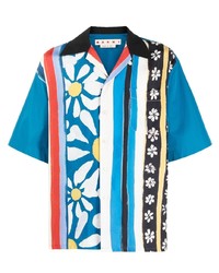 Marni Floral Stripes Bowling Shirt