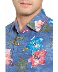 Tommy Bahama Hibiscus In The Mist Floral Silk Blend Sport Shirt