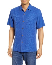 Tommy Bahama Kamari Border Classic Fit Silk Camp Shirt