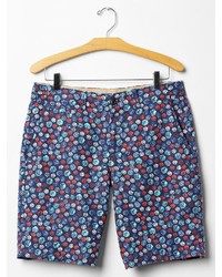 Gap Lived In Floral Print Flat Front Shorts