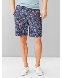 Gap Lived In Floral Print Flat Front Shorts
