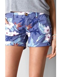 American Eagle Outfitters Floral Twill Midi Shorts