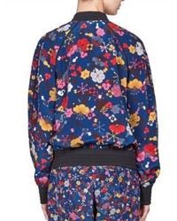Kenzo Tanami Silk Floral Bomber Jacket