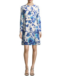 Tory Burch Giovanna Long Sleeve Lili Floral Silk Dress