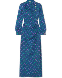 Miu Miu Embellished Silk Jacquard Maxi Dress