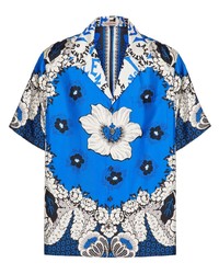Valentino Bandana Floral Print Silk Shirt