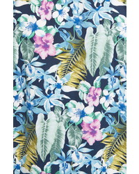 Tommy Bahama Botanics Floral Short Sleeve Button Up Silk Shirt