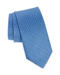 Eton Floral Medallion Silk Tie In Blue At Nordstrom