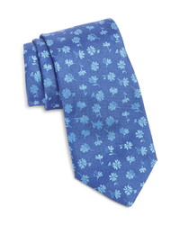 David Donahue Floral Silk Tie