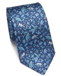 Salvatore Ferragamo Fox Floral Silk Tie