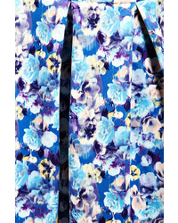 Boohoo Linsay Floral Print Box Pleat Skater Skirt