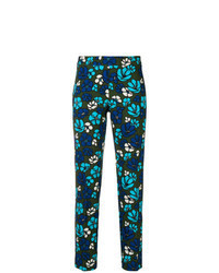 Blue Floral Skinny Pants