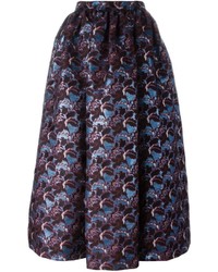 MSGM Floral Pattern Full Skirt