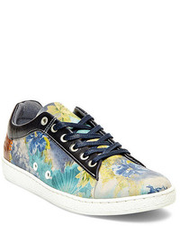 Blue Floral Sneakers