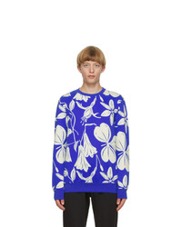 Paul Smith Blue Woodcut Floral Sweatshirt