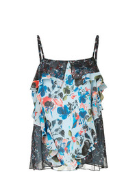 Tanya Taylor Floral Print Frill Trim Camisole