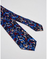 Asos Brand Slim Tie In Floral Splatter Design