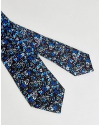 Asos Slim Tie In Navy Floral Design