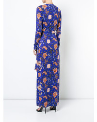 Dvf Diane Von Furstenberg Floral Evening Wrap Dress