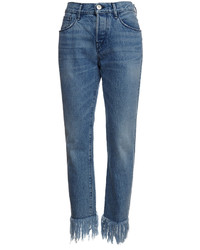 3x1 Stella Fringe Straight Crop Jeans