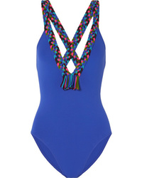 Blue Fringe Swimsuit