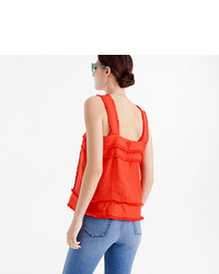 J.Crew Tall Linen Tank Top With Fringe