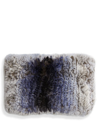 Glamourpuss Nyc Knitted Rabbit Fur Funnel Scarf