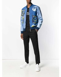 Versace Collection Geometric Print Bomber Jacket