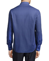 Neiman Marcus Geo Print Dgrad Sport Shirt Bluenavy