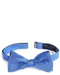 Blue Geometric Silk Bow-tie