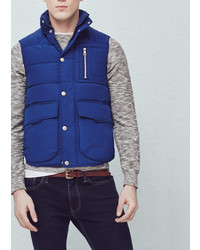 Mango Outlet Concealed Hood Quilted Gilet
