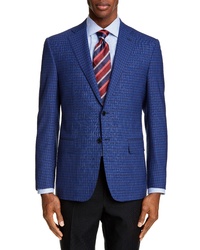 Canali Siena Classic Fit Check Wool Sport Coat