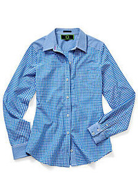 C. Wonder Gingham Cotton Broadcloth Boy Fit Shirt