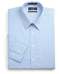 Saks Fifth Avenue BLACK Classic Fit Mini Gingham Cotton Button Front Shirt