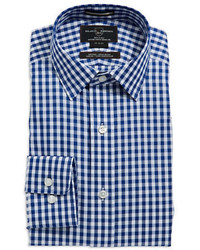 Black Brown 1826 Fitted Gingham Dress Shirt