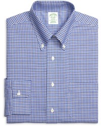 Brooks Brothers Non Iron Milano Fit Brookscool Gingham Overcheck Dress Shirt