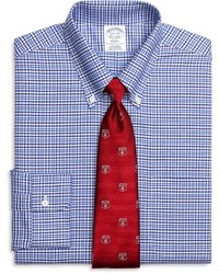 Brooks Brothers Non Iron Milano Fit Brookscool Gingham Overcheck Dress Shirt