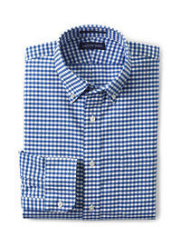 Lands' End Tailored Fit Pattern No Iron Supima Oxford White