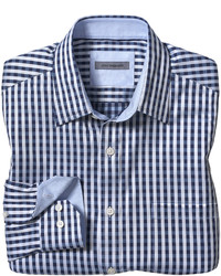 Johnston & Murphy Tailored Fit Two Tone Gingham Shirt