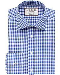 Thomas Pink Summers Check Classic Fit Button Cuff Shirt