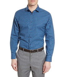 Nordstrom Men's Shop Trim Fit Non Iron Plaid Dress Shirt