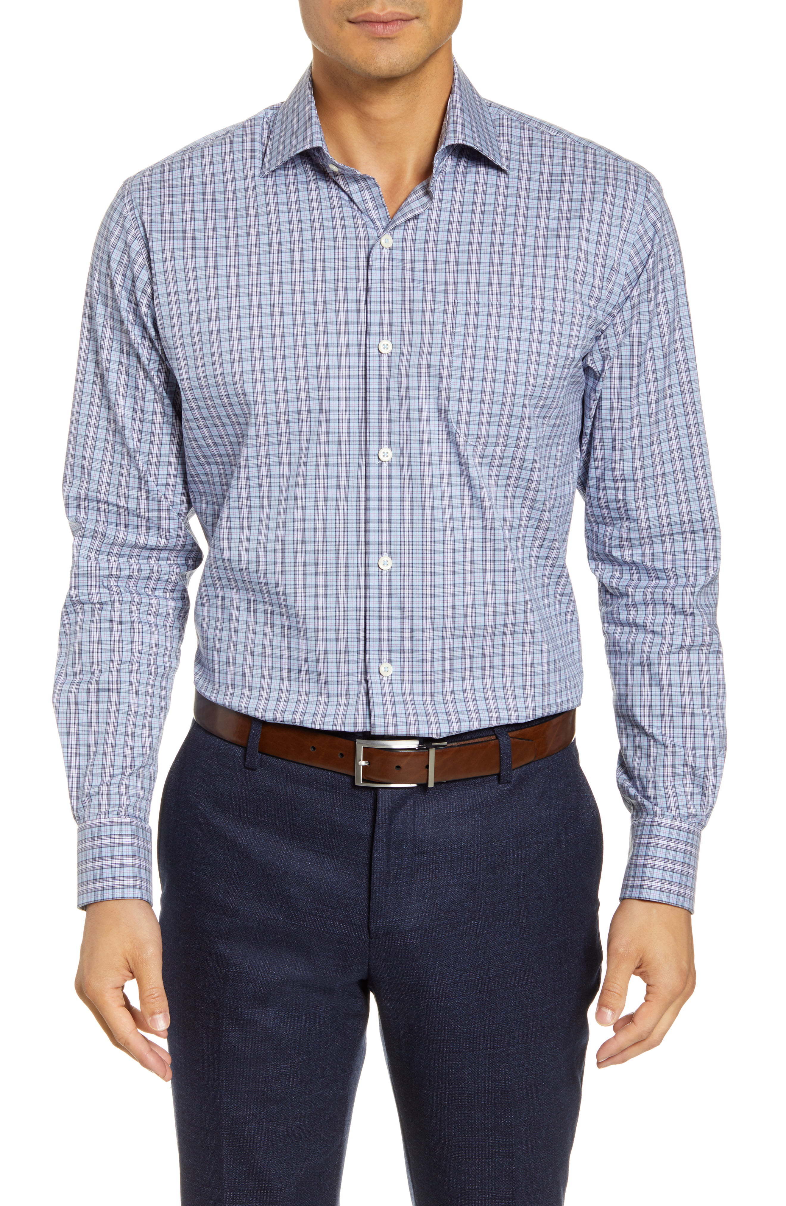 Peter Millar Crown Comfort Madison Regular Fit Check Button Up