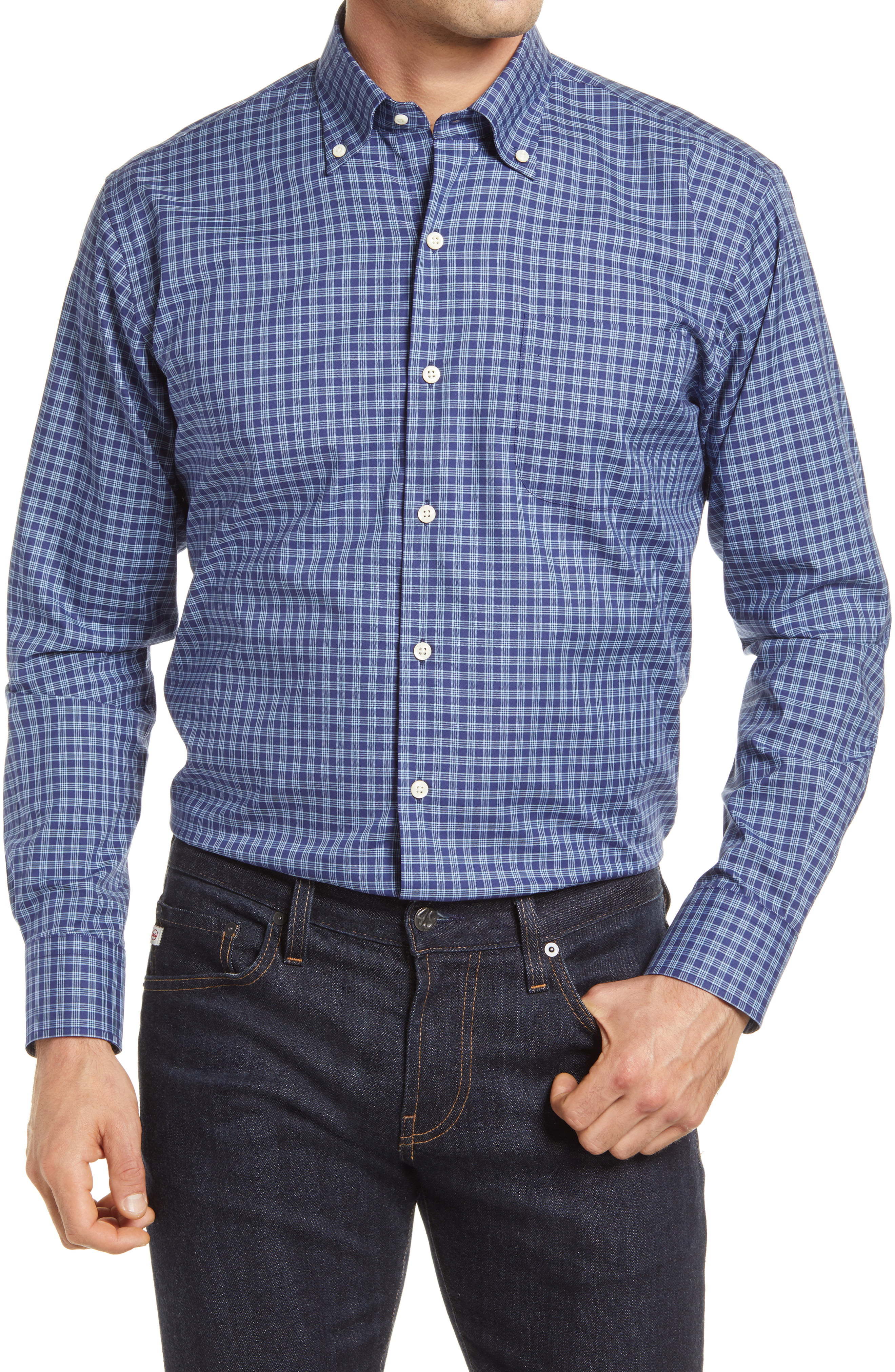 Peter Millar Crown Soft Francis Plaid Shirt, $148 | Nordstrom | Lookastic