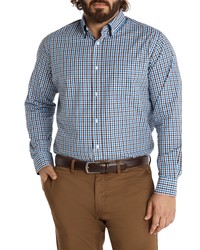 Johnny Bigg Richie Gingham Cotton Shirt In Navy At Nordstrom