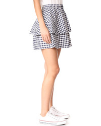 Madewell Gingham Tier Miniskirt