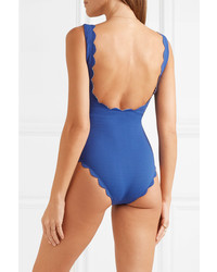 Marysia Palm Springs Scalloped Lace Up Stretch Crepe Swimsuit