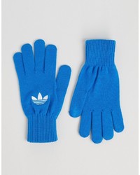 adidas Originals Trefoil Gloves In Blue Ay9340