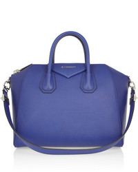 Givenchy Medium Antigona Bag In Bright Blue Leather