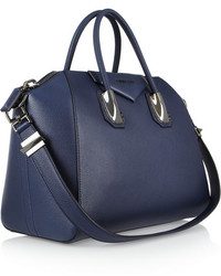 Givenchy Medium Antigona Bag In Navy Leather